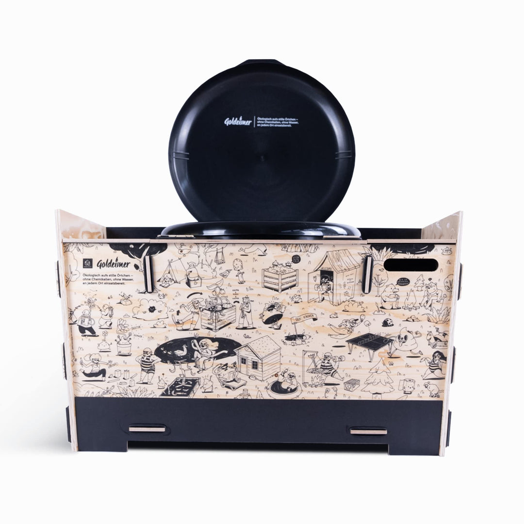 Goldeimer »Premium« Trockentoilette aus Holz und recyceltem Kunststoff Grundaustattung, Grundaustatt