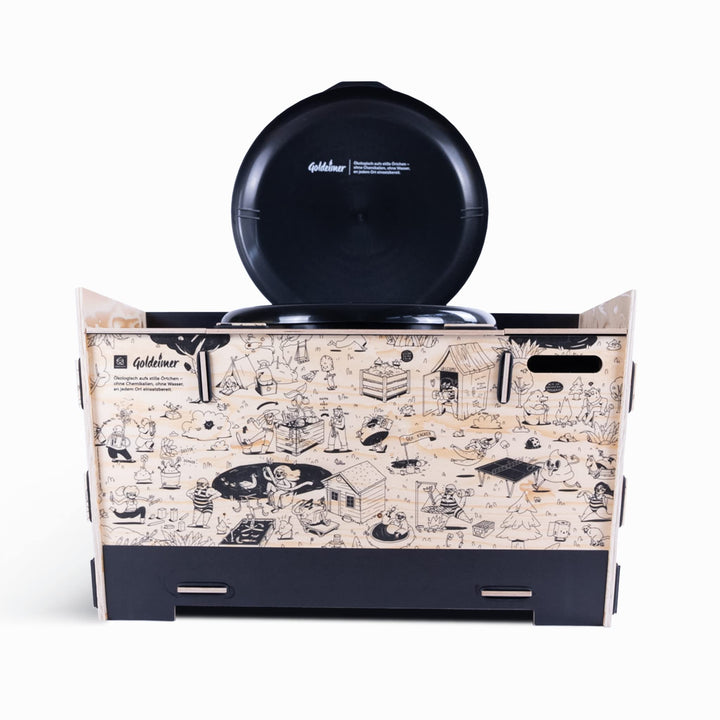 Goldeimer »Premium« Trockentoilette aus Holz und recyceltem Kunststoff Grundaustattung, Grundaustatt
