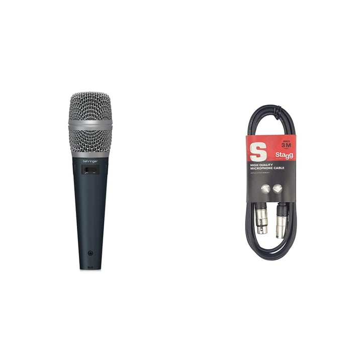 Behringer SB 78A & Stagg 3M Mikrofon Kabel, 1x XLR Stecker - 1x XLR Buchse, schwarz SB 78A Bundle mi