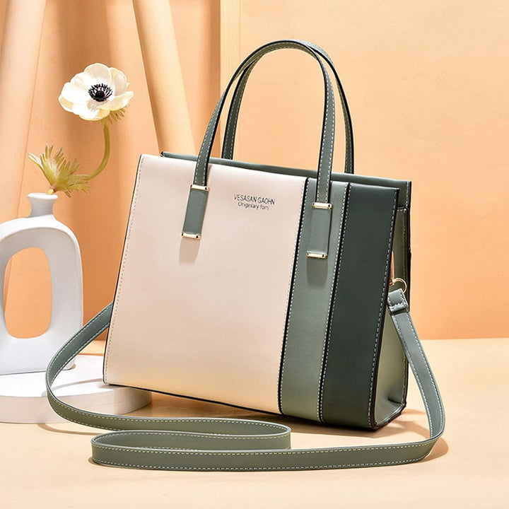 NICOLE & DORIS Damen Handtasche Mehrfarbig Gestreift Umhängetasche Tote Henkeltasche Frauen Elegante