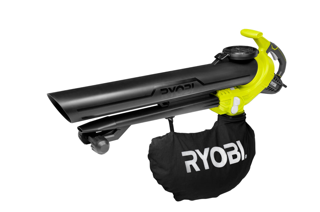 RYOBI 3000W Elektro-Laubsauger RBV3000CESV (Luftmenge16 m³/min, Luftgeschwindigkeit 375km/h, Fangsac