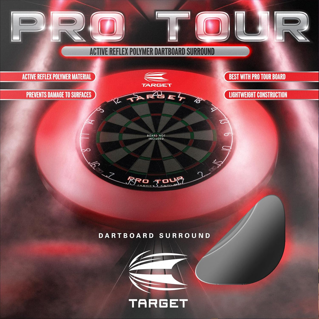 Target Darts Pro Tour bedruckter Wandschutz Schwarz, Schwarz