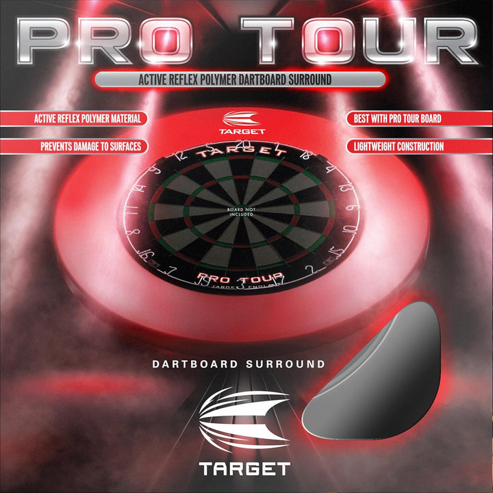 Target Darts Pro Tour bedruckter Wandschutz Schwarz, Schwarz