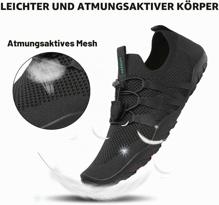 SAGUARO Unisex-Erwachsene Badeschuhe Atmungsaktiv Dicke Sohle Gr.36-46 37 EU Schwarz60, 37 EU Schwar