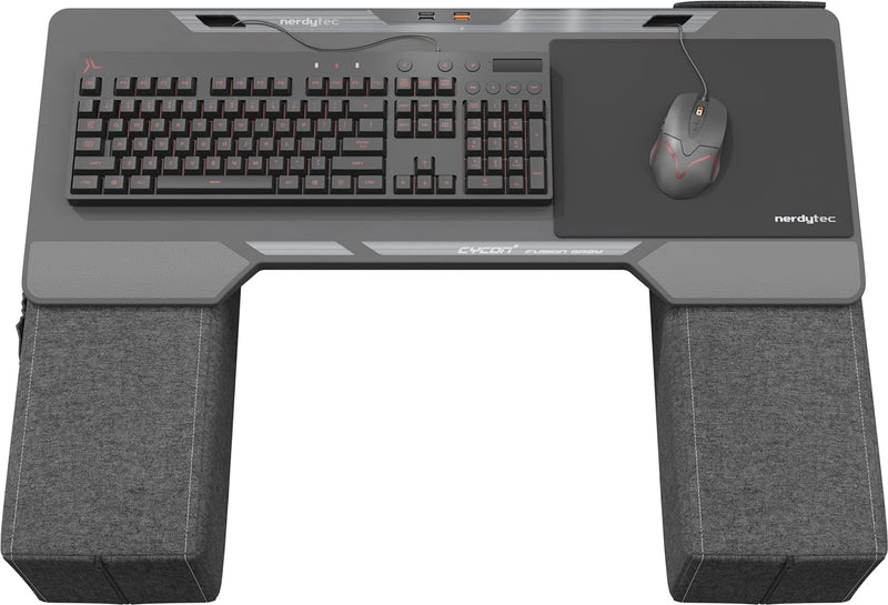 Couchmaster® CYCON² Fusion Grey, Couch Gaming Auflage für Maus & Tastatur (für PC, PS4/5, Xbox One/S