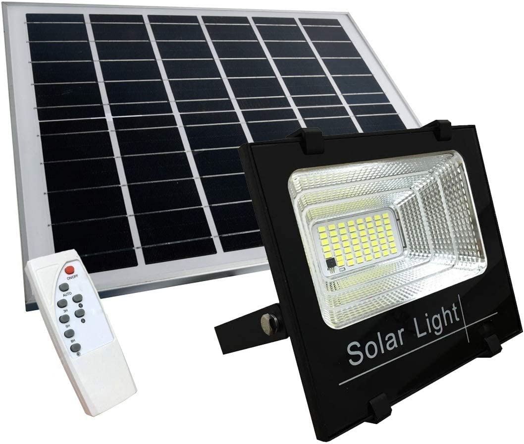 TEMPO DI SALDI LED-Scheinwerfer mit 100 W, SMD weisses Licht mit Solarpanel, Sensor und Fernbedienun
