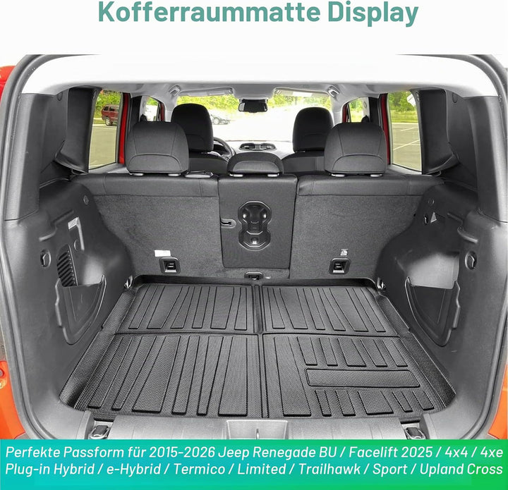 GAFAT 2015-2022 2023 J eep Renegade BU/ 4x4/ 4xe/ Hybrid Kofferraummatte, Renegade Kofferraumwanne M