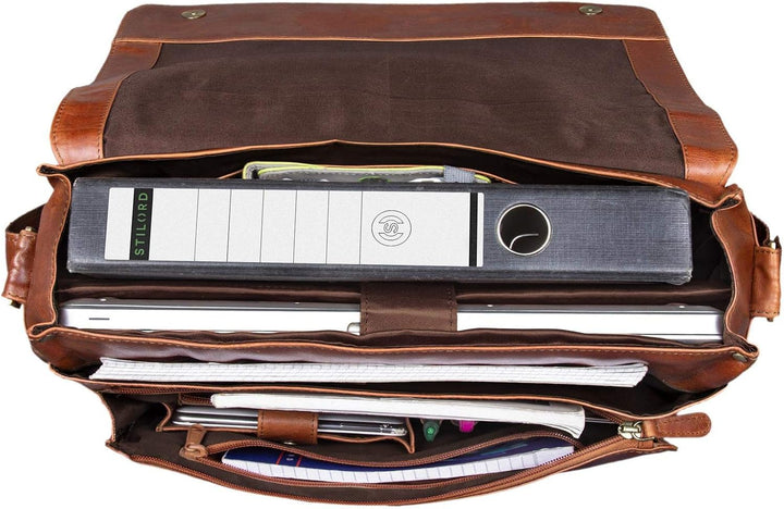 STILORD 'Lonzo' Vintage Umhängetasche echtes Büffel-Leder Messenger Bag für Herren und Damen Unitasc