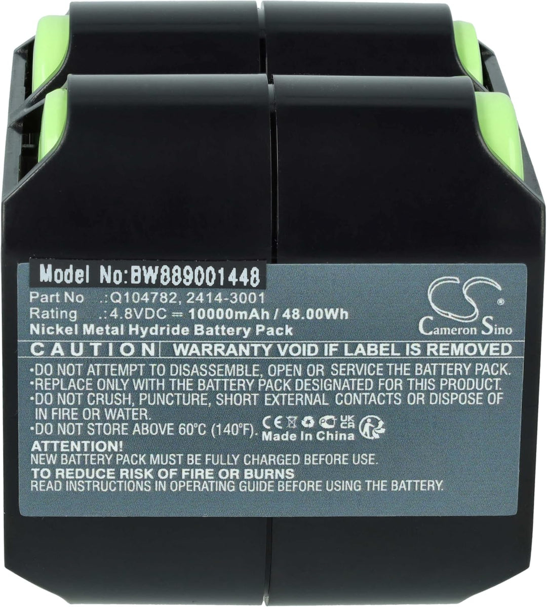 vhbw Akku Ersatz für Spectra Precision 2414-3001, Q104782 für Messgerät (10000 mAh, 4,8 V, NiMH)