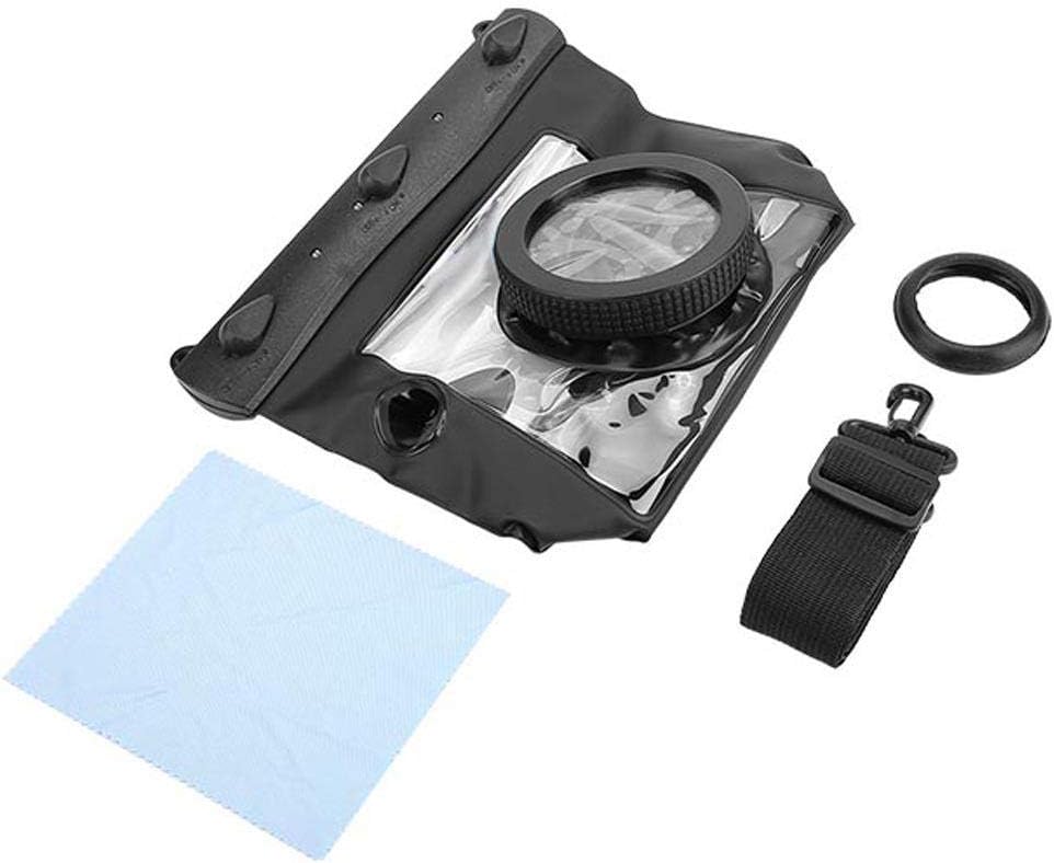 Unterwassergehäuse 20M für Canon Nikon DSLR Kameras(Schwarz), Schwarz