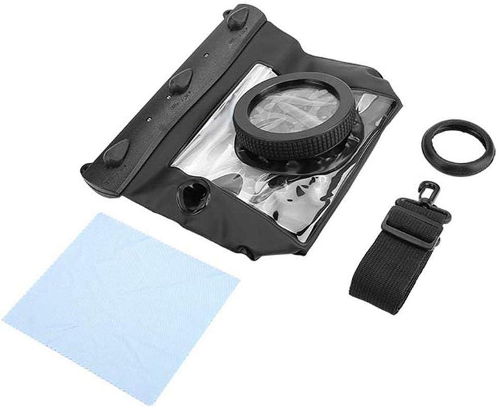 Unterwassergehäuse 20M für Canon Nikon DSLR Kameras(Schwarz), Schwarz