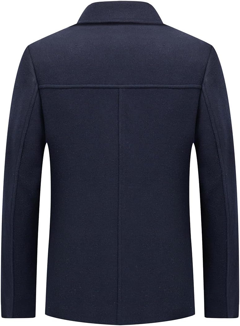 YOUTHUP Mantel Herren Wollmantel Winter Wolle Kurzmantel Regular Fit Kurz Herrenmantel für Business