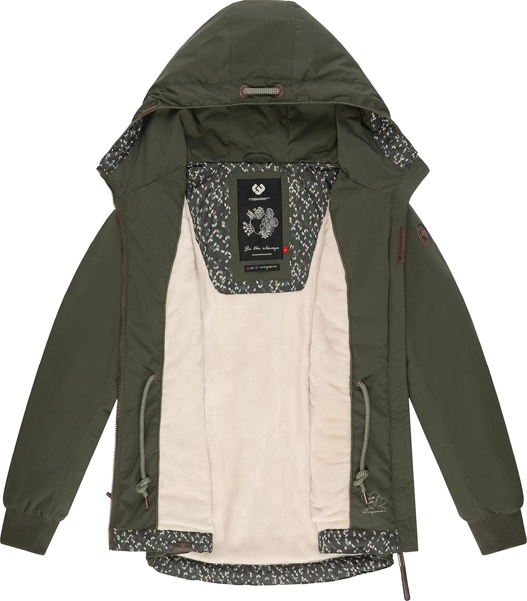 Ragwear Damen Winterjacke Outdoorjacke wasserdicht mit Kapuze YM-Danka XS-6XL XL Dark Olive22, XL Da