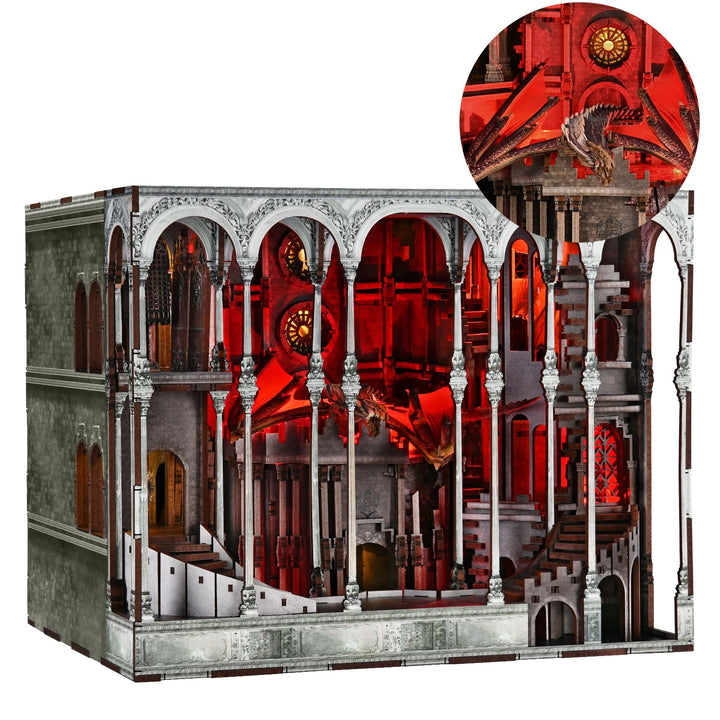 Book Nook Kit-DIY Puppenhaus Holz Miniatur Haus Kit, Buch Ecke Kit für Erwachsene Teens, 3D Holzpuzz