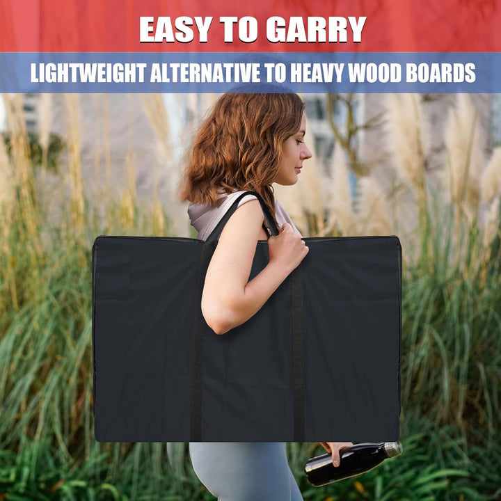 Cornhole Spiel Verordnung Grösse 91cmx60cm, Sackloch Spiel mit Corn Hole Spiel mit 2 Boards, 8 Wurfb