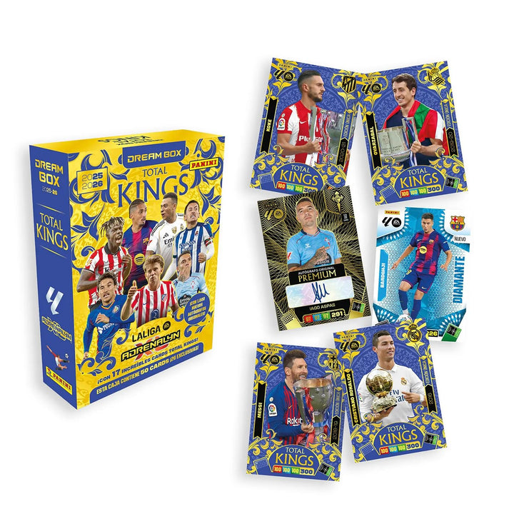 Panini Adrenalyn XL LaLiga EA Sports 2025/26 Dream Box, Total Kings Offizielle Sammlung, 50 Karten (