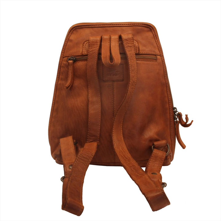 Bear-Design Rucksack Iris CL 32852 | Echtes Leder in Cognac