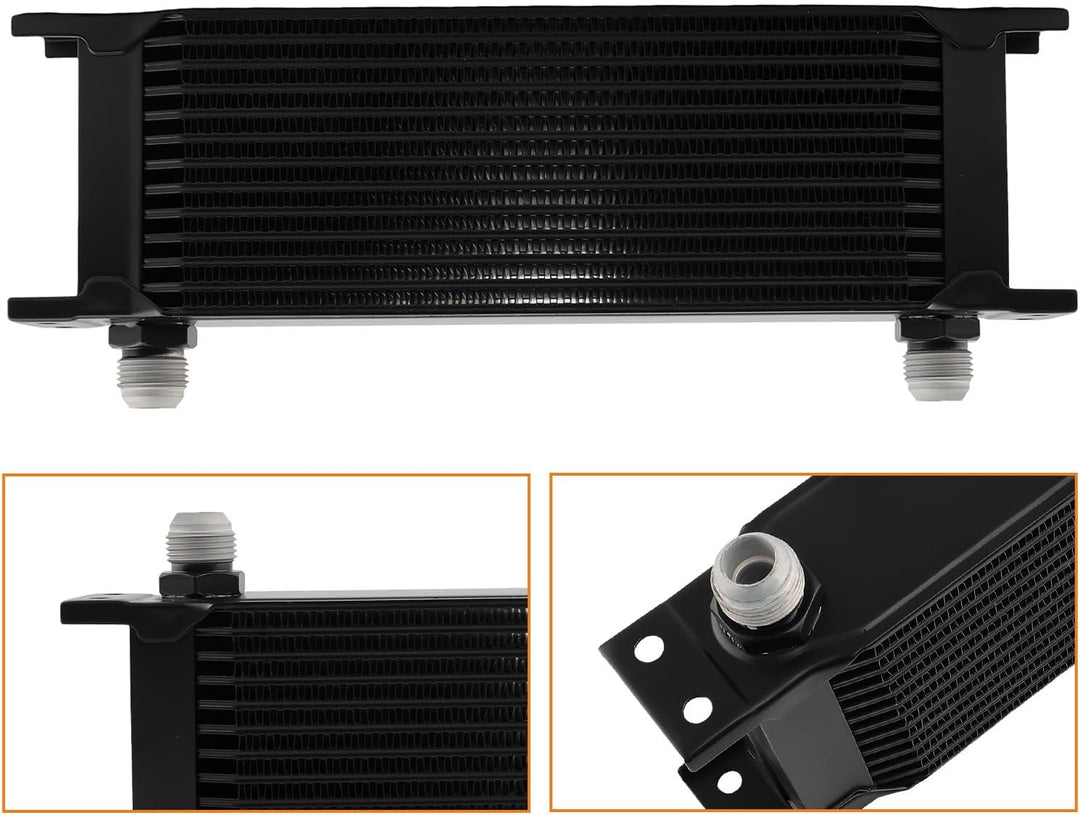 maXpeedingrods Ölkühler 13 reihe AN10 Universal Motor Getriebe Ölkühler 3/4 "UNF16 Schläuche Kit sch
