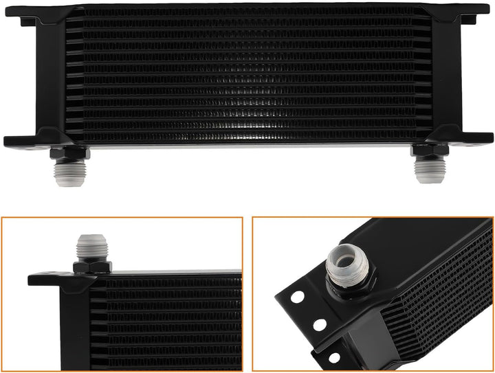 maXpeedingrods Ölkühler 13 reihe AN10 Universal Motor Getriebe Ölkühler 3/4 "UNF16 Schläuche Kit sch