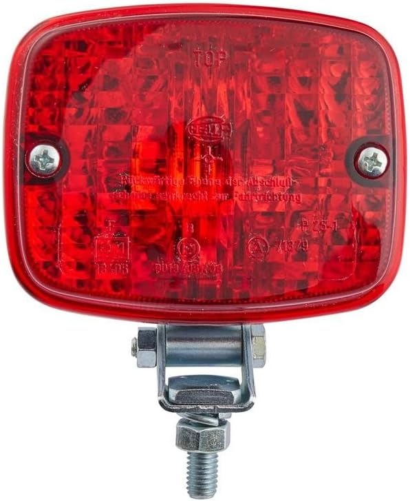 HELLA - Nebelschlussleuchte - Halogen - 12/24V - Anbau - Lichtscheibenfarbe: rot - Stecker: Flachste