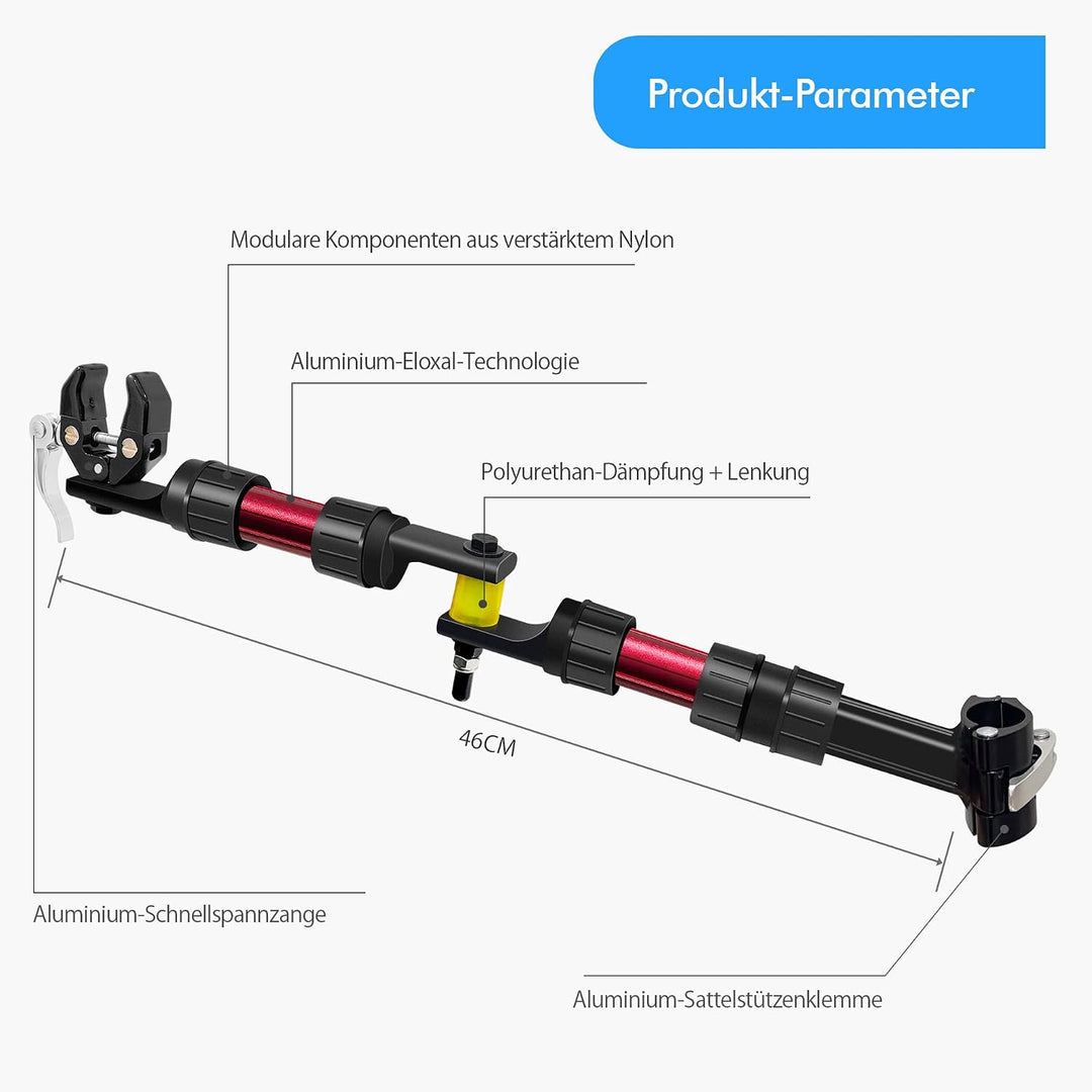 Mimoke Fahrradanhänger Kupplung Aluminium – Adapter Verbinder für Handwagen & Transportanhänger, Sch