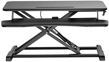 LogiLink EO0033 - Verstellbarer Schreibtischaufsatz mit Tastaturablage mit Gasdruckfeder + eingebaut