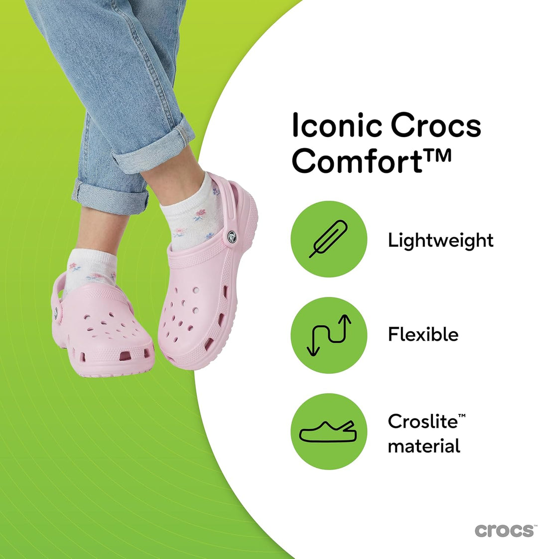 Crocs Unisex Classic (Best Sellers) Clogs 34/35 EU Pink Milk, 34/35 EU Pink Milk
