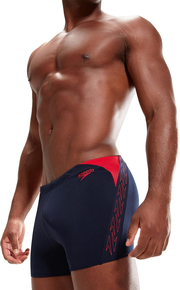 Speedo Herren Hyper Boom Splice I Aquashort 28 Marineblau/Fed Rot, 28 Marineblau/Fed Rot