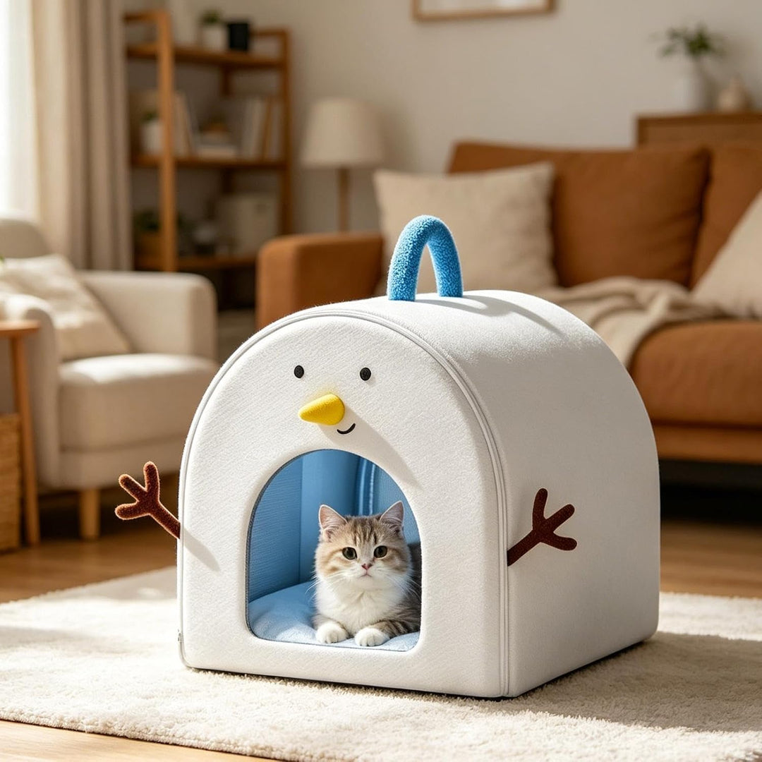 Kühlhaus für Katzen im Sommer, wasserdicht, tragbar, mit 4 Eisbeuteln, Höhle für Katzen, heisse Somm
