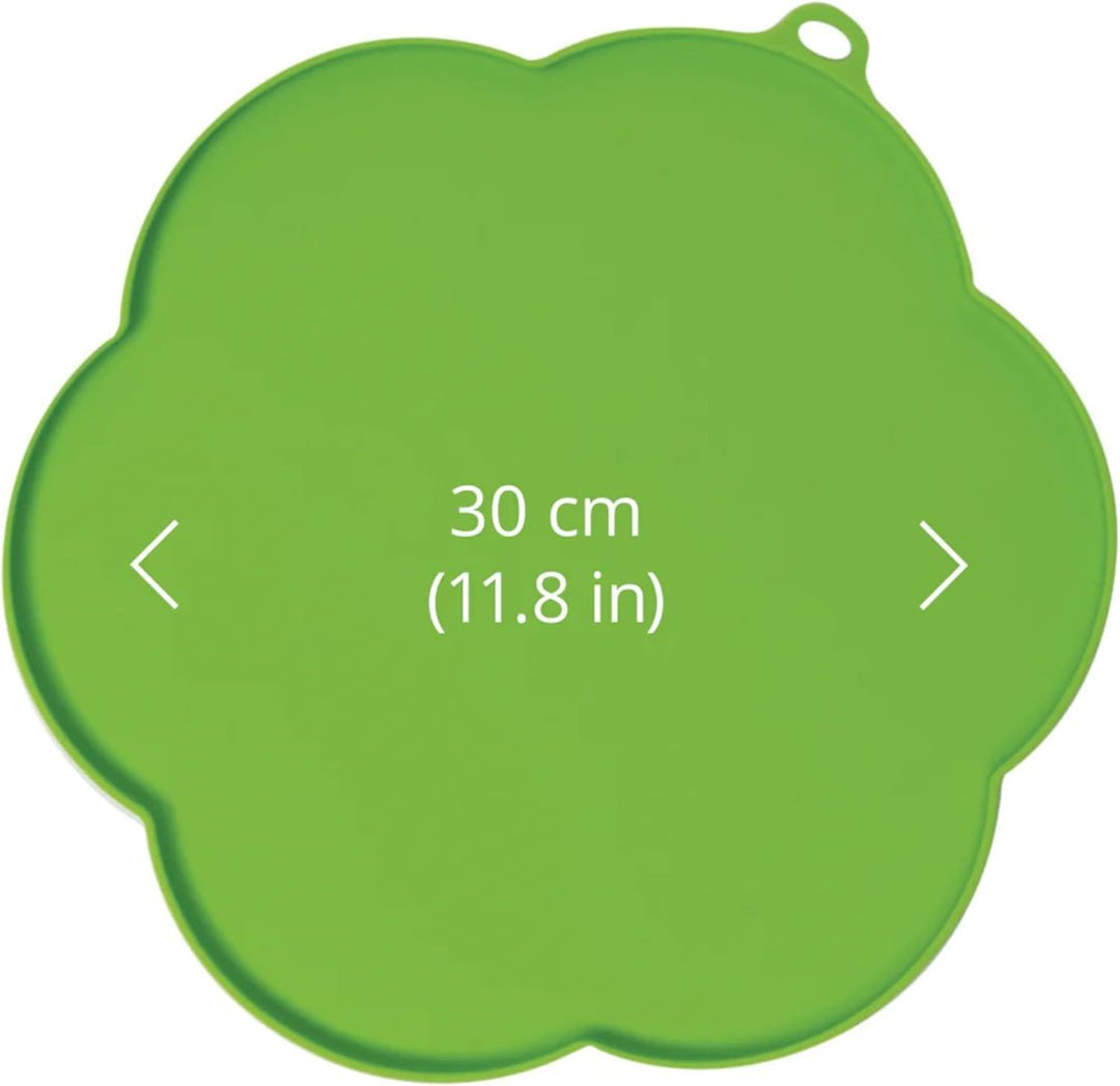 Catit Silikonmatte in Blumenform, wasserdichte Unterlage für Trinkbrunnen, 30cm, grün, 1 Stück (1er
