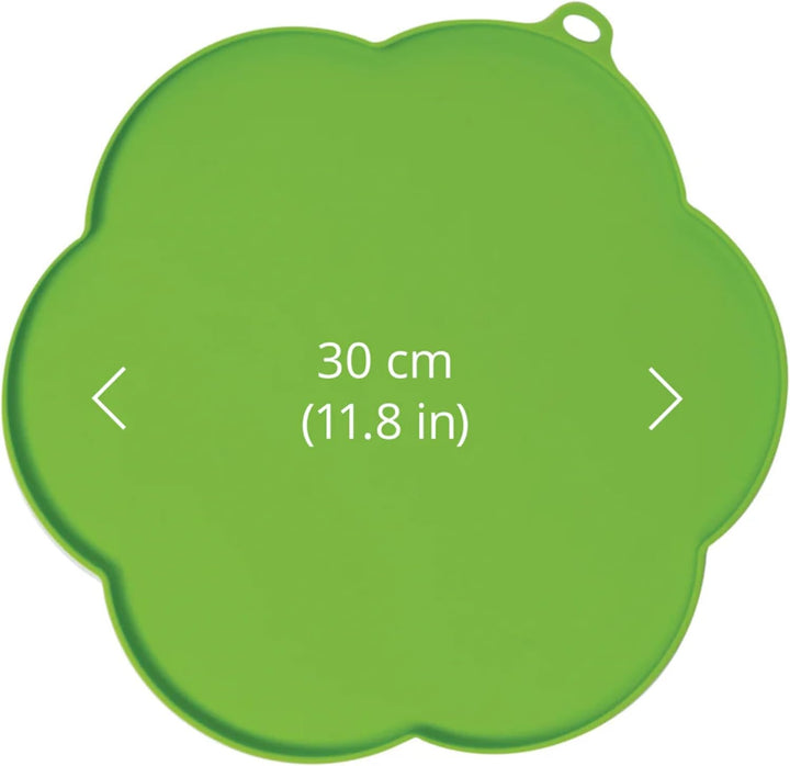 Catit Silikonmatte in Blumenform, wasserdichte Unterlage für Trinkbrunnen, 30cm, grün, 1 Stück (1er