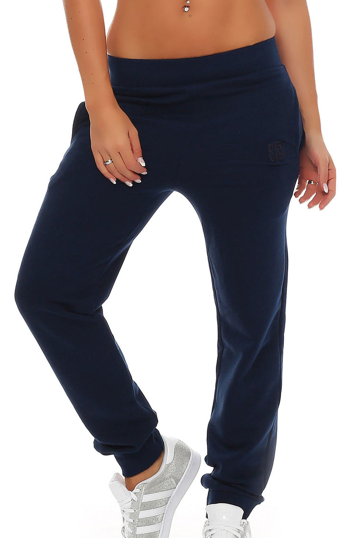 Gennadi Hoppe Damen Jogginghose Trainingshose Sweat Pants Sporthose Fitness Hose XS Dunkelblau, XS D