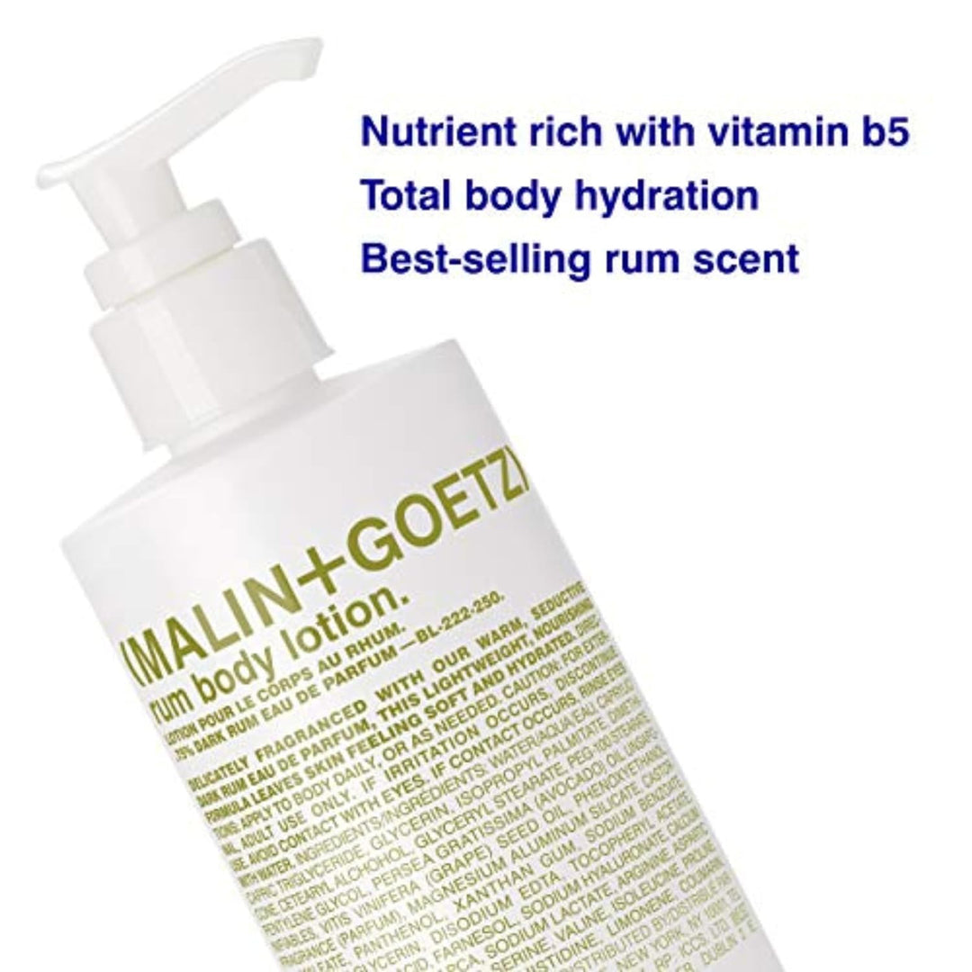 (Malin + Goetz) + Goetz Rum Body Lotion for Unisex 8.5 oz Body Lotion