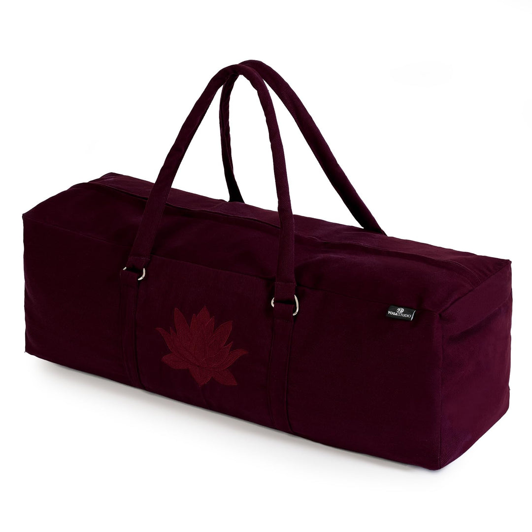 Yoga Studio YS/KitBag/SolidColours/Burgundy Yoga Kit, 71 x 23 x 18 cm, Baumwolle Yogamatte Tasche mi