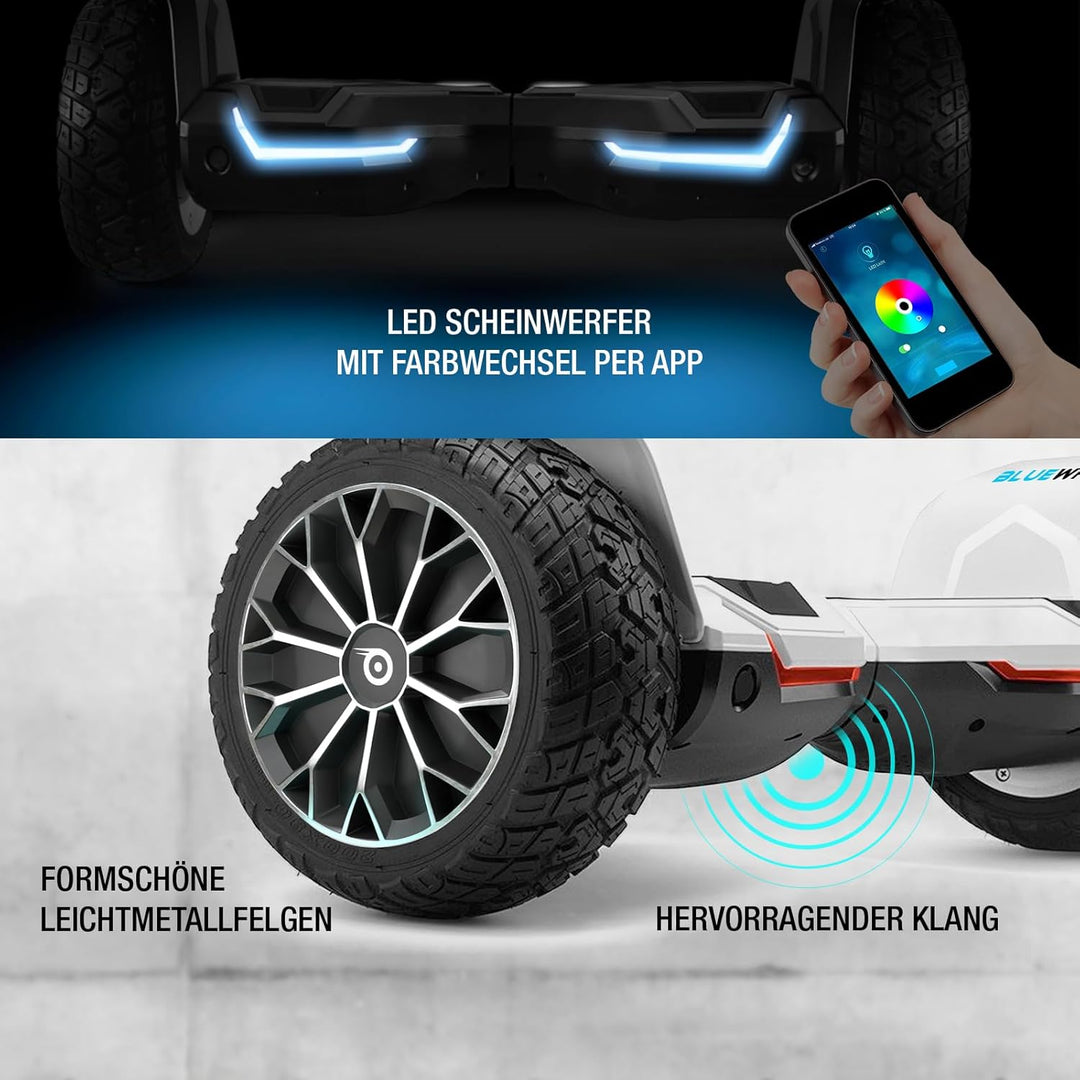 8.5" Premium Offroad Hoverboard Bluewheel HX510 SUV Deutsche Qualitäts Marke- Kinder Sicherheitsmodu