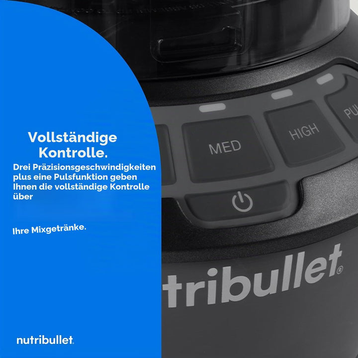 Nutribullet Combo Heiss- und Kaltmixer in Anthrazitgrau – Enthält eine leistungsstarke Basis mit 120