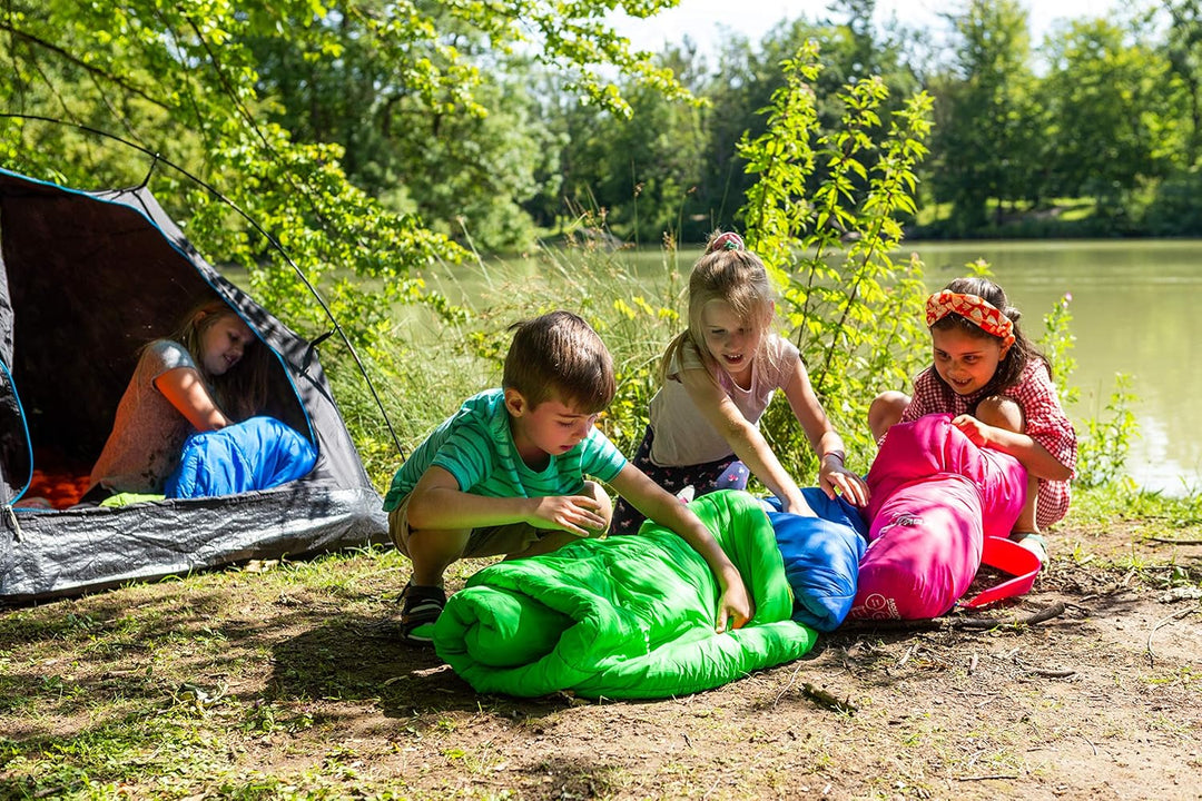 MOUNTREX® Kinderschlafsack - Tragbar wie ein Rucksack - Schlafsack für Kinder (175 x 70 x 45 cm) - O