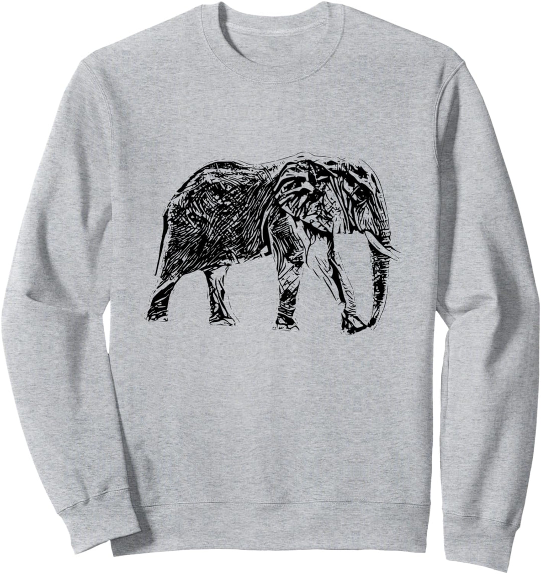 Elefanten Motiv Afrika Tiermotiv Tiere Wildtiere Elefant Sweatshirt