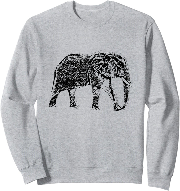 Elefanten Motiv Afrika Tiermotiv Tiere Wildtiere Elefant Sweatshirt