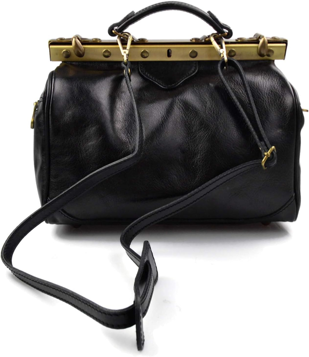 Damen leder doktor bag doctorbag handtasche shultertasche gürteltasche hüfttasche umhängetasche trag