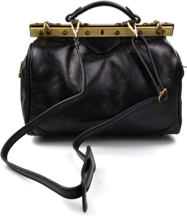Damen leder doktor bag doctorbag handtasche shultertasche gürteltasche hüfttasche umhängetasche trag