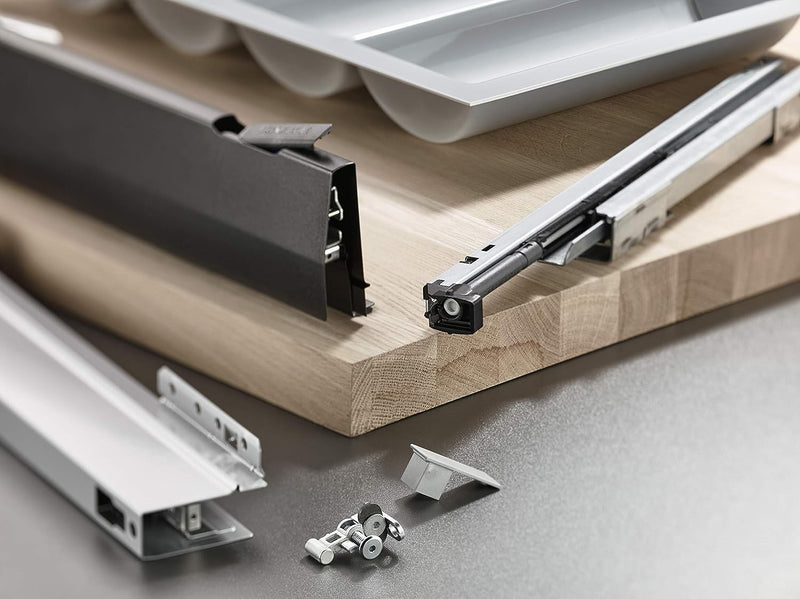 Edelstahl Schubladenschienen Küchen-Schrank Vollauszug 600 mm Schubkasten Rollenführung aufliegende
