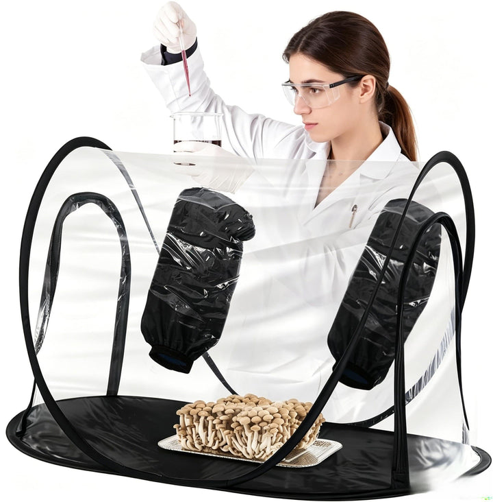 Pilze Züchten Growzelt, Tragbares Mushroom Grow Kit,Pilzzucht Zelt mit Reissverschluss &amp; Armloch,Gro