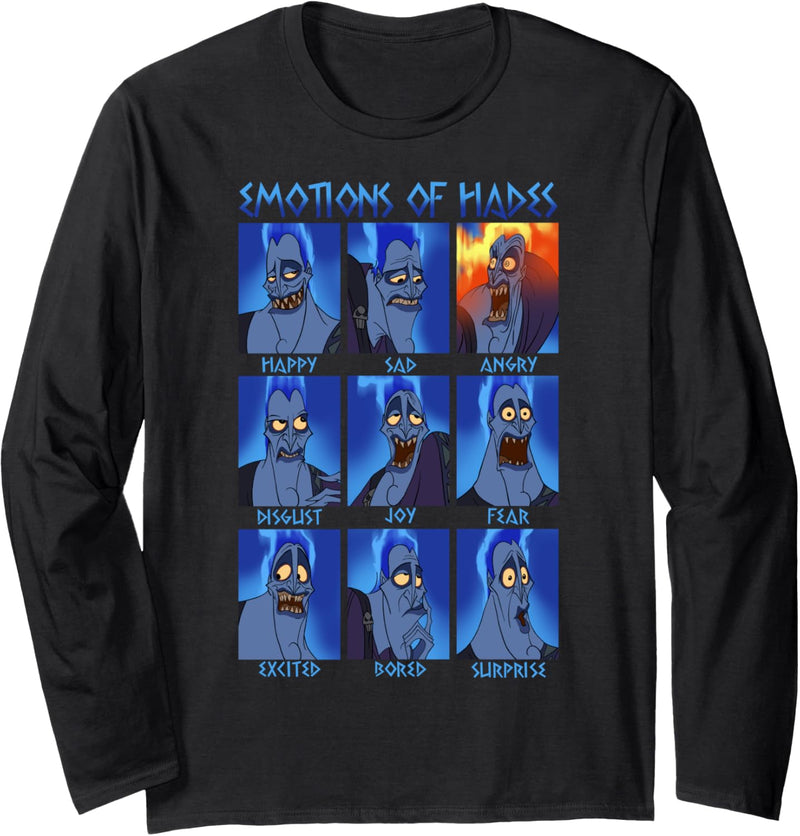 Disney Villains Emotions Of Hades Panels Langarmshirt