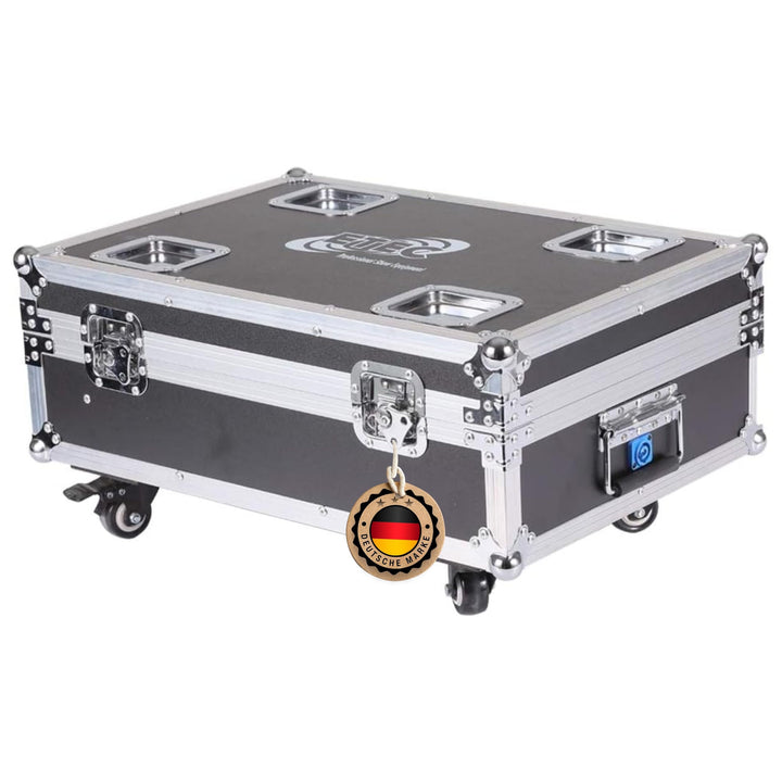 Flightcase Transportcase passend für ETEC Akku LED Par Scheinwerfer E412 mit Ladevorrichtung Flightc