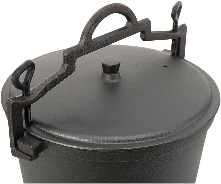 LALABU Gulaschkanone, 10L Gulaschkessel mit Abnehmbarer Aufhäng-/Tragegriff,Camping Cooking Set mit