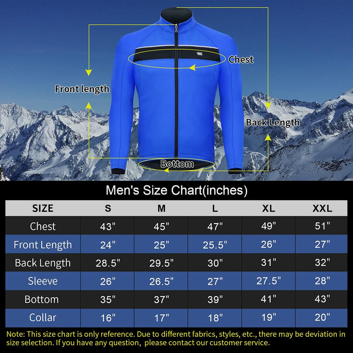 Souke Sports Fahrradjacke Herren Winter Thermo Radjacke Winddichte & Wasserdichte mit Reflektierende