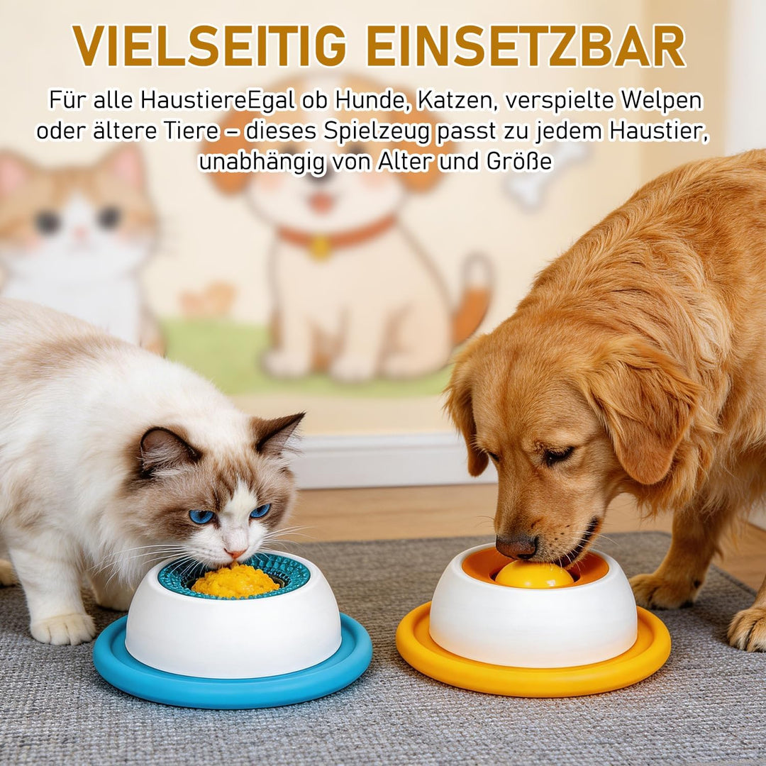 Lick Bowl für Hunde, 2 Stück Schleckball Hund, Hundelickspielzeug, Leckmatte Hund, Schleckball Leckb