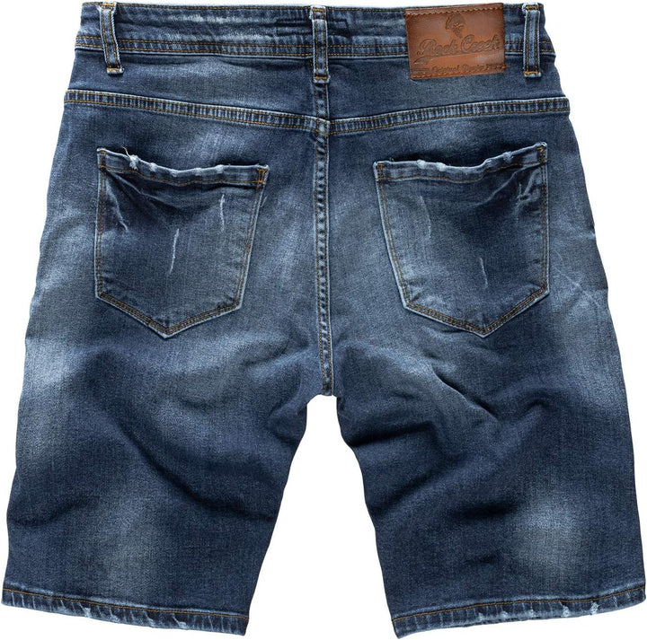 Rock Creek Herren Shorts Jeansshorts Denim Stretch Sommer Shorts Regular Slim M23 29W Destroyed Dunk