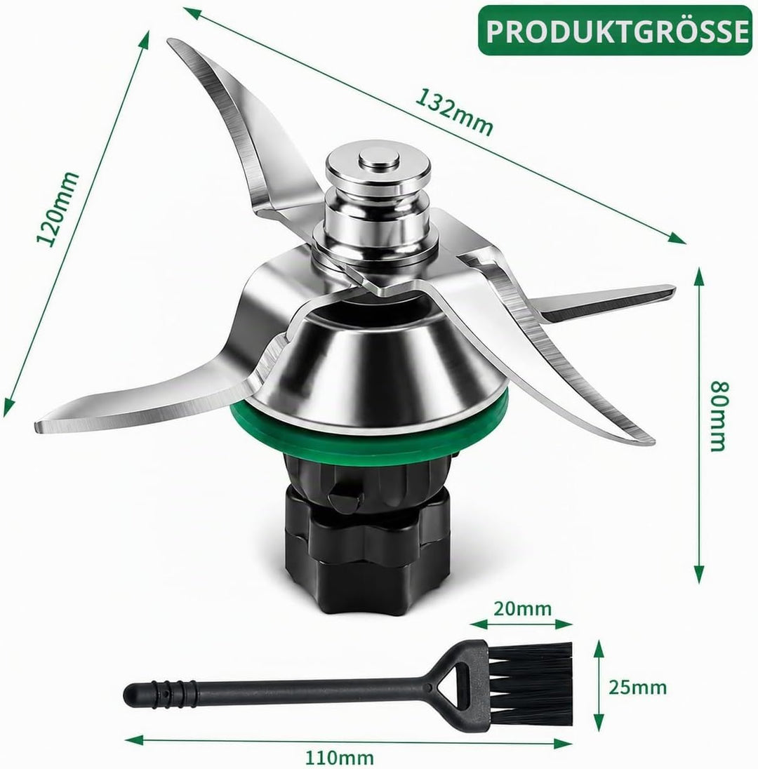 Messer für Vorwerk Thermomix TM5 TM6, Messer für Thermomix Küchenmaschine Mixmesser Edelstahl, inkl